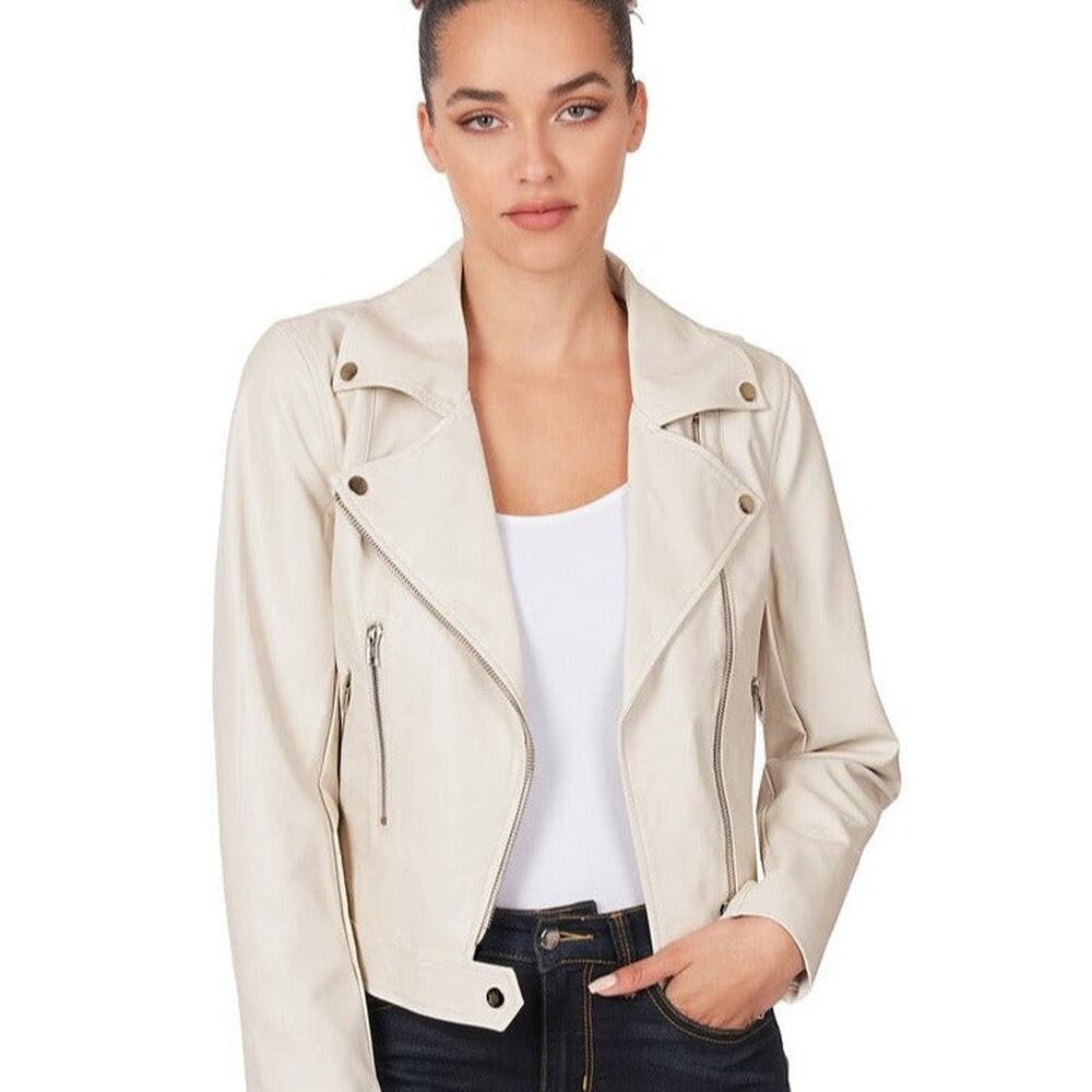 Sight In White Moto Jacket
